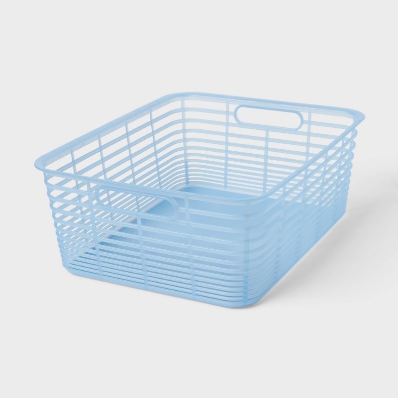 lot 3566066 image: Aria Jelly Decorative Basket Medium Blue - Brightroom�� - Retail $6