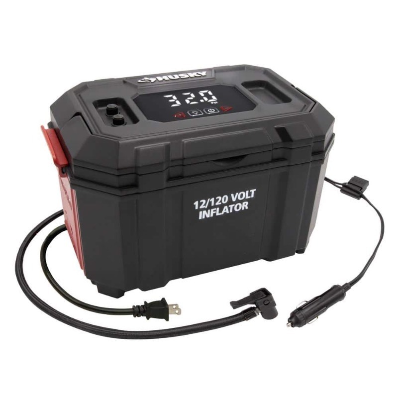 lot 4253128 image: 12-Volt120-Volt Home Auto Tire Inflator MSRP $90.00