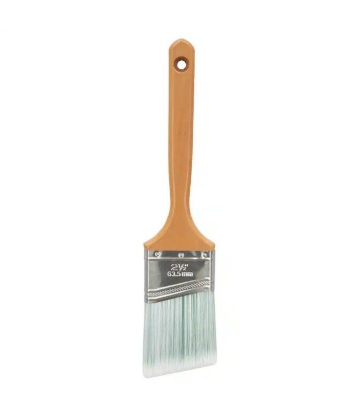 lot 4253142 image: Better 2.5 in. Polyester Angle Sash General Purpose Paint Brush MSRP $12.00