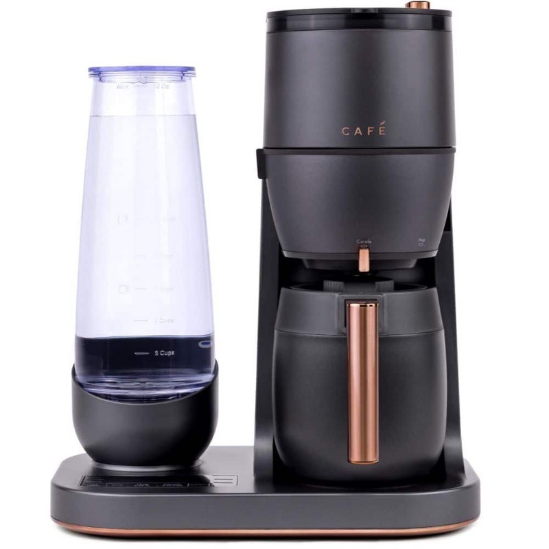 lot 4253160 image: GE Appliances CAFE Specialty Grind and Brew Coffee Maker with Thermal Carafe Matte Black MSRP $328.00