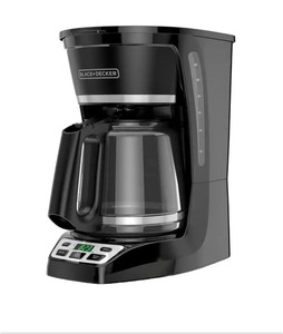 lot 4421064 image: BLACKDECKER12-Cup Black Drip Coffee Maker Programmable - Retail $29