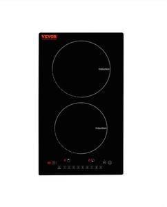 lot 4421070 image: VEVORElectric Cooktop12 in. 2 Burners Induction Stove Top 1800 Watt Built-in Magnetic Cooktop - Retail $126