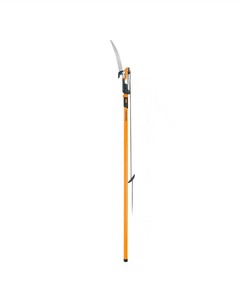 lot 4421075 image: FiskarsPowerLever 1-18 in. Cut Capacity Steel Saw Blade 15 in. Fiberglass Pole 14 ft. Tree Pruner - Retail $59