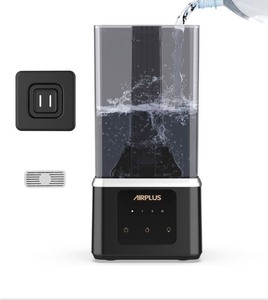 lot 4421083 image: Edendirect1.1 Gal. Black Top Filled Cold Mist Ultrasonic Desktop Humidifier with Incense Box Diffuser Up to 450 sq. ft. - Retail $48