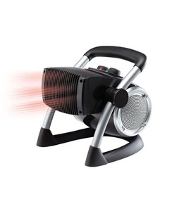 lot 4421091 image: Lasko1500W 11.75 in. Black Electric Utility Ceramic Space Heater with Pivoting Head, 2 Heat Settings and Fan Only Mode - Retail $59
