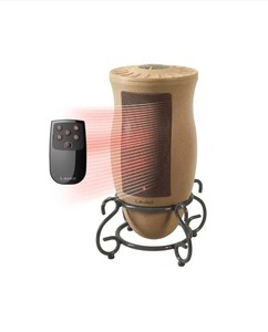 lot 4421094 image: LaskoDesigner Series 1500W 16 in. Beige Electric Tower Ceramic Space Heater with Timer, Thermostat, and Remote Control - Retail $76