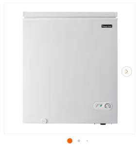 lot 4421100 image: Magic Chef 5.0 cu. ft. Chest Freezer in White, see pictures  - Retail $219