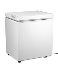 lot 4421124 image: COWSARGarage Ready 20.67 in. 1.8 cu. ft. Manual Defrost Chest Freezer with Temperature Alarm Chest Freezer in White - Retail $252