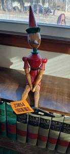 lot 23854 image: Vintage Wooden Pinocchio Figurine