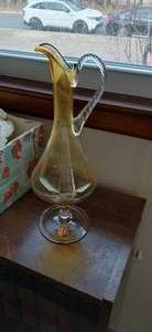 lot 23876 image: Made in Italy, Yellow Glass Pouring Vase and Glasses