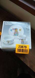 lot 23879 image: 3 Piece Childs Serving Set Stoneware