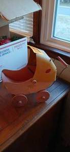 lot 23895 image: Vintage 1930s Moover Classic Wooden Doll Pram