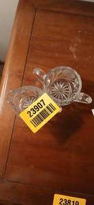 lot 23907 image: Antique American Brilliant Period Crystal Sugar and Creamer set by Thornhill Glass