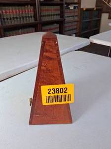 lot 23802 image: Wood Metronome with Brass Accents