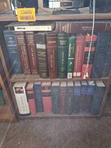 lot 23805 image: Wooden Bookshelf With MIsc Law & Health Books.
