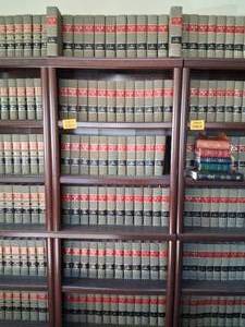 lot 23811 image: Wood Bookshelf with ALR 3d Books 1-74