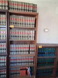 lot 23813 image: Wood Bookshelf with ALR 4th Series Books 54-90, 5th Series Books 1-37, and Indexes