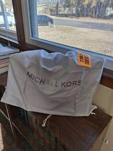 lot 23833 image: Blue Michael Kors Handbag with Silver Accents