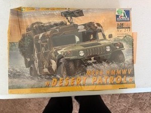 lot 23999 image: Factory Sealed Italeri M998 HMMWV Desert Patrol Collectors Item