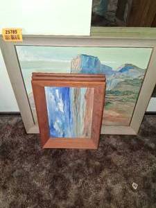 lot 25785 image: Lot of Oil Painting Landscape Portraits