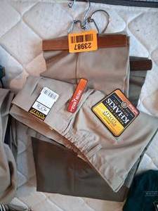 lot 23987 image: 2 Pairs of Wrinkle Resist Khaki Pants Size 40x32