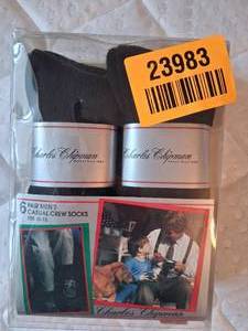 lot 23983 image: Brand New in Packaging 6 Pair Charles Chipman Casual Crew Socks Size 10-13