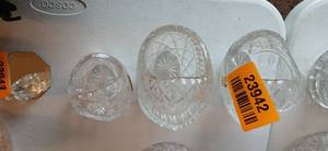 lot 23942 image: Set of 3 Handcut 24% Lead Crystal Trinket Dishes