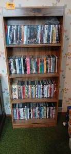lot 23960 image: Wood Bookshelf of Classic Movie DVDs