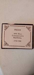 lot 24058 image: United States Mint Proof 90% Silver - 250th Anniversary of Birth 1982 Half Dollar.