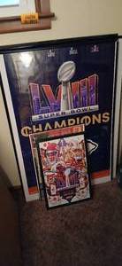 lot 24256 image: Lot of Framed Patrick Mahomes andor Chiefs Posters