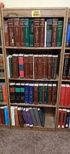 lot 24260 image: Wooden Bookshelf with Books Consisting of of Authors like Keeton, Rotunda, Loiseaux, Perillo, and More