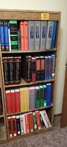 lot 24261 image: Wooden Bookshelves with Books Consisting of the Authors Mosby, Storer, and More