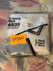 lot 24300 image: Brand New Kmarts Best Mens V-Neck T-Shirts Size L
