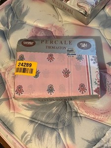 lot 24289 image: Brand New in Package Percale Full Size Floral Sheets