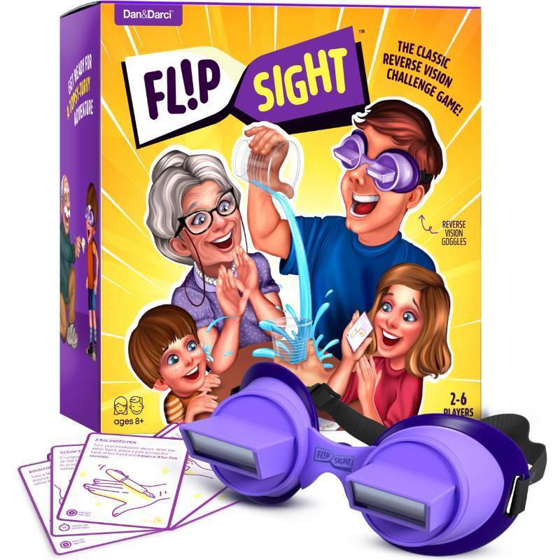 lot 56638 image: Dan&Darci FlipSight Goggles Challenge Game - Teen Boy Gifts - Party Games - Group Games for Kids, Teens & Adults - Gifts for 10, 11, 12, 13, 14 Year Old - Teenage Boys Girls Birthday Gift - Family Fun