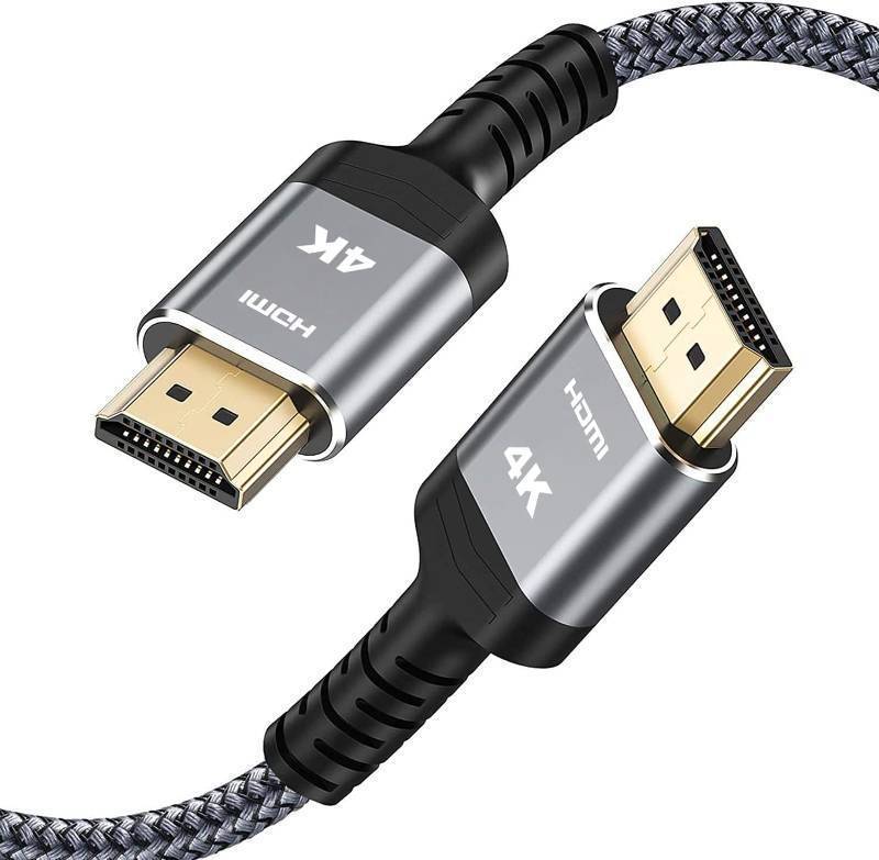 lot 27859 image: Highwings 4K HDMI Cable 6.6FT2m  High-Speed HDMI 2.0 Quality Cord 4K60Hz, Braided Nylon & Gold Connectors, HDR, Ethernet, ARC, 3D, HDCP 2.2, Compatible for PS-543 HDTVMonitorDVDStreaming