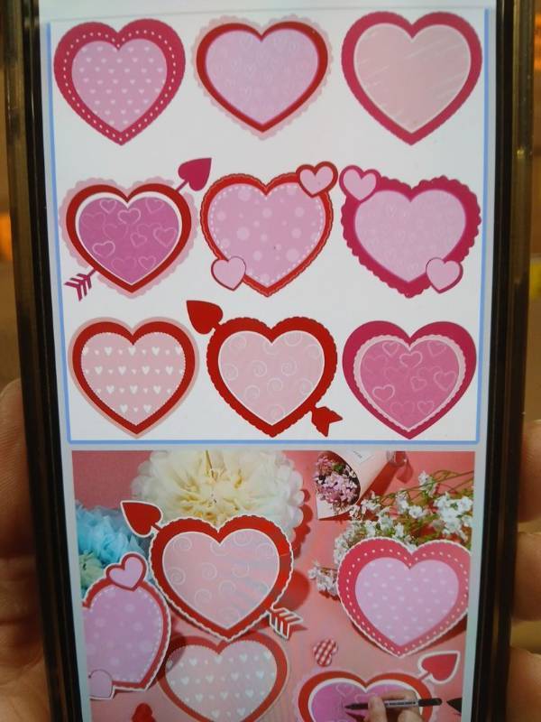 lot 28382 image: Valentines Day Cutouts with Adhesive Dots 45pcs