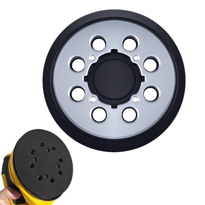 lot 37474 image: Sander Replacement Pad for Dewalt, 5-Inch 8 Holes Hook and Loop Aluminum Alloy Orbital Sander Replacement Pad for DWE64216421K, DWE64236423K, DCW210B, DWE64233, N329079 2 pack