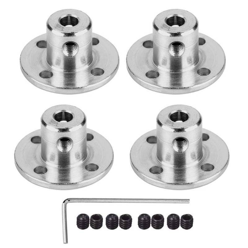 lot 37849 image: Flange Coupling Connector, Rigid Guide Model Coupler Accessory, Shaft Axis Fittings for DIY RC Model Motors 4 pcs 5 mm
