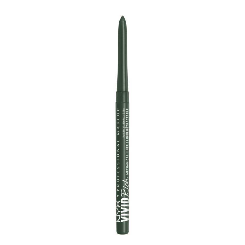 lot 37887 image: NYX PROFESSIONAL MAKEUP Mechanical Eye Pencil, Vivid Rich Mechanical, Creamy Retractable Eyeliner - Emerald Empire, Emerald Green Eyeliner