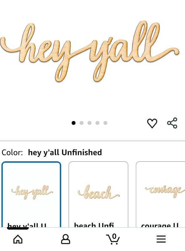 lot 37899 image: Hey Yall Wooden Script Sign