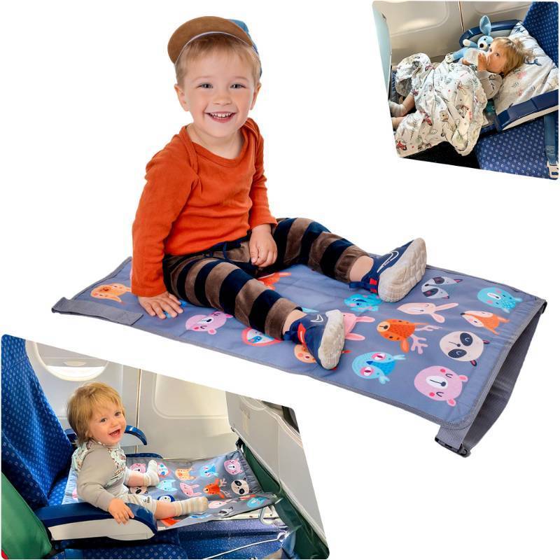 lot 47437 image: Little Traveler Toddler Airplane Bed & Seat Extender Cozy & Easy Setup Airplane Bed for Kids, Ages 1-4