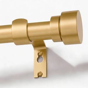 lot 23583 image: Lootkell Modern Gold Curtain Rods for Windows 28 to 48 Inches Adjustable Length Heavy Duty 1 Diameter Window Curtain Rod with Decorative Finials for Outdoor Bedroom Kitchen Living Room