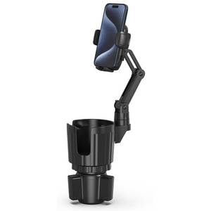 lot 23610 image: Phone Holders for Your Car, 2 in 1 Universal Cup Holder Expander Adjustable Base with Phone Mount, Long Arm with 360°Rotation Cup Holder Phones Mount for Car Compatible with All Smartphones