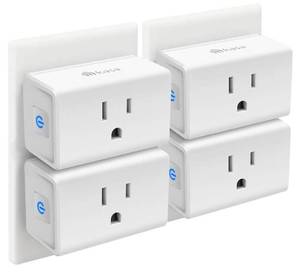 lot 23616 image: Kasa Smart Plug Mini 15A, Smart Home Wi-Fi Outlet Works with Alexa, Google Home & IFTTT, No Hub Required, UL Certified, 2.4G WiFi Only, 4-Pack(EP10P4) , White