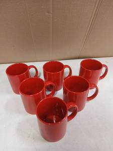 lot 23619 image: Red Coffee Mugs 6pk