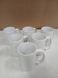 lot 23620 image: White Coffee Mugs 6pk