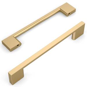 lot 23624 image: Amerdeco 10 Pack Champagne Bronze Cabinet Pulls 6.25 Inch(160MM) Hole Centers Kitchen Cabinet Handles Cabinet Hardware Kitchen Handles for Cabinets Cupboard Handles Drawer Pulls ZH0060