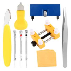 lot 28861 image: UUBAAR Watch Battery Replacement Kit - 9 PCS Professional Tool Set with Adjustable Case Opener, Back Remover, Holder & Precision Tools