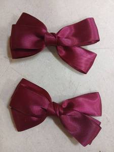 lot 28863 image: DEEKA Burgundy Bow Headband & 2 Pcs Satin 4 Inch Hair Bows Set Uniform Hair Accessories Hair Band for Little Toddler School Girls -Burgundy